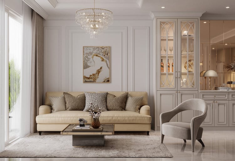 phong cách thiết kế nội thất tân cổ điển