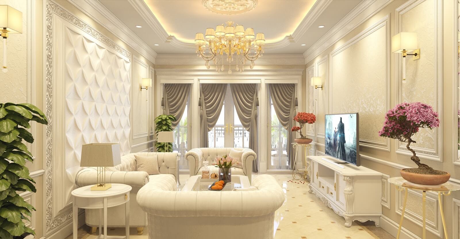 phong cách thiết kế nội thất tân cổ điển