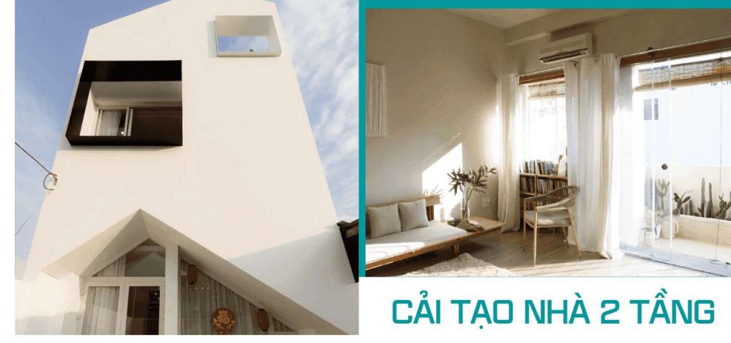 Thi công trọn gói các hạng mục cải tạo nhà 2 tầng