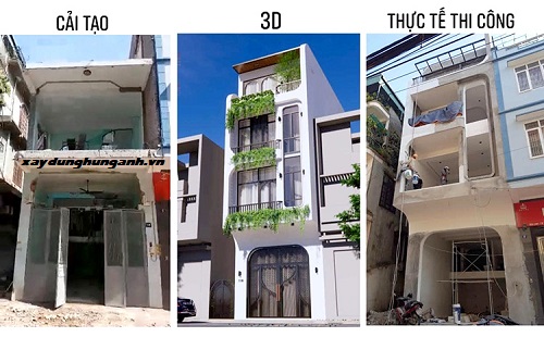 Sửa nhà 2 tầng thành 3 tầng